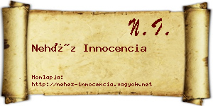 Nehéz Innocencia névjegykártya
